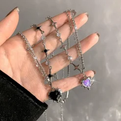 Starry Love Crystal Dangle Necklace