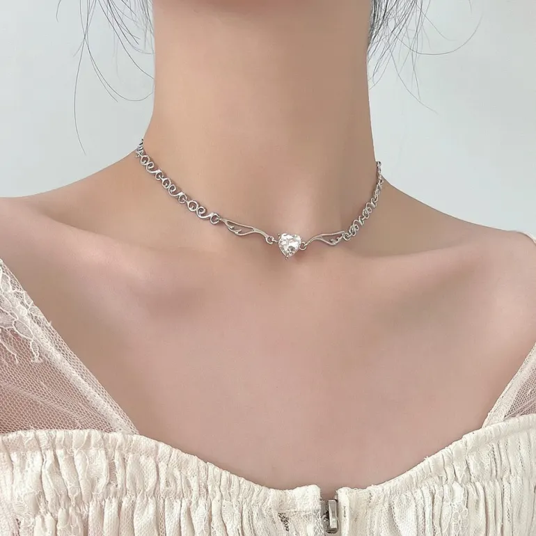 Starry Love Crystal Dangle Necklace