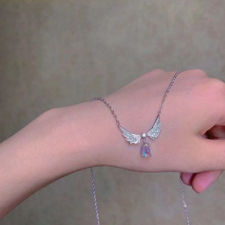 Starry Love Crystal Dangle Necklace