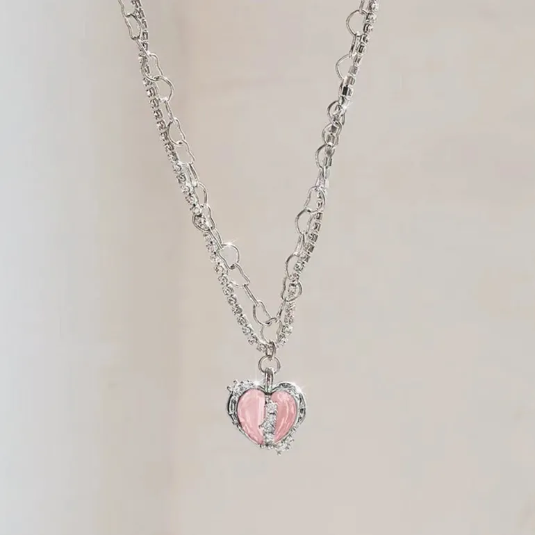 Starry Love Crystal Dangle Necklace