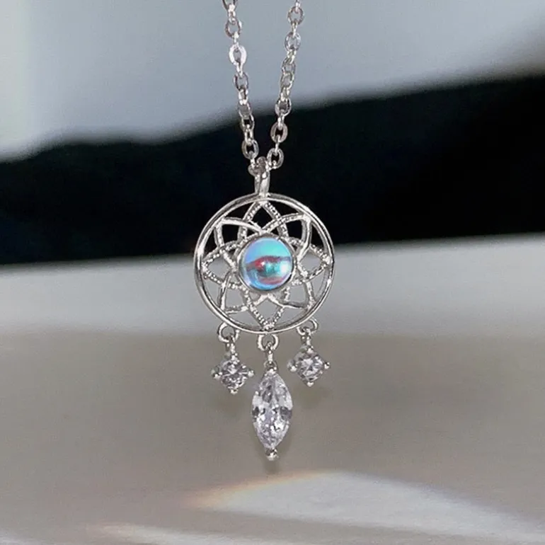 Starry Love Crystal Dangle Necklace