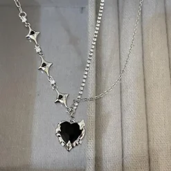 Starry Love Crystal Dangle Necklace