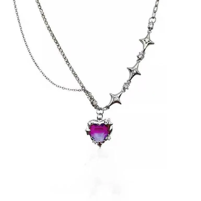 Starry Love Crystal Dangle Necklace
