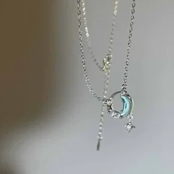 Starry Love Crystal Dangle Necklace