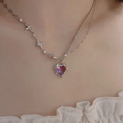 Starry Love Crystal Dangle Necklace