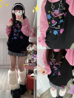 Starry Pastel Goth Sweater