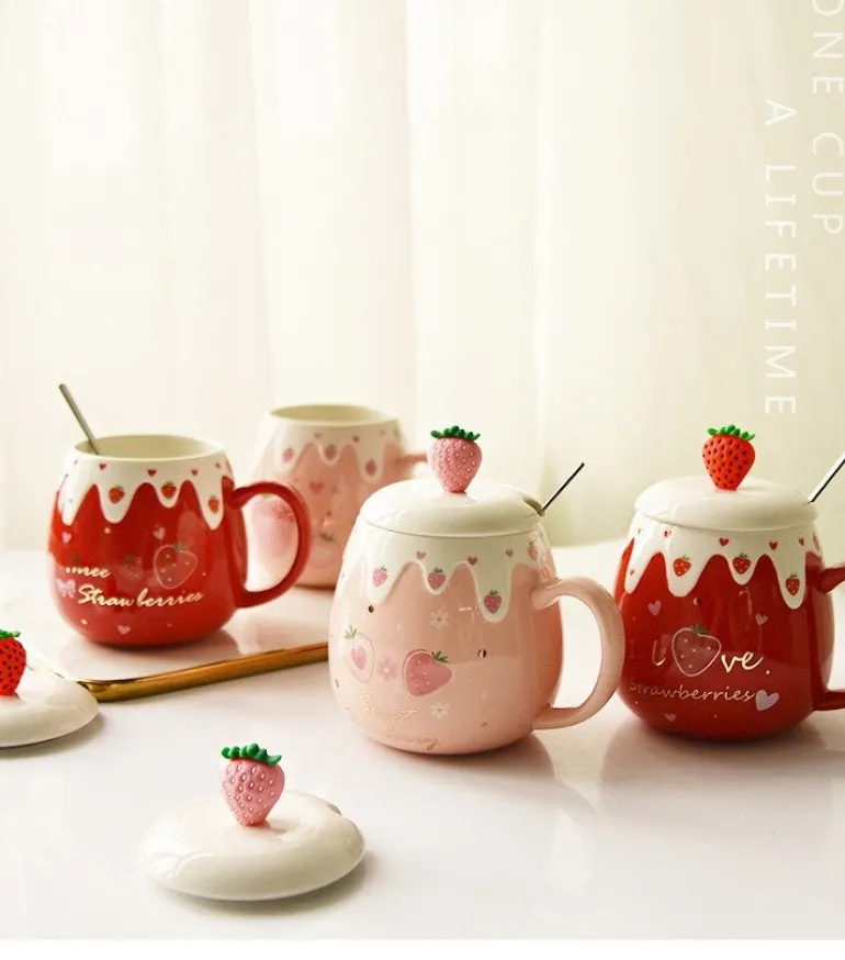 Strawberry Dessert Mugs