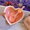 Strawberry Heart Cereal Bowl & Spoon