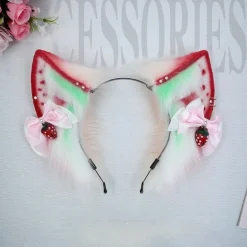Strawberry Kitten Ears