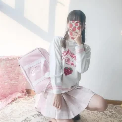 Strawberry Milk Knit Sweater