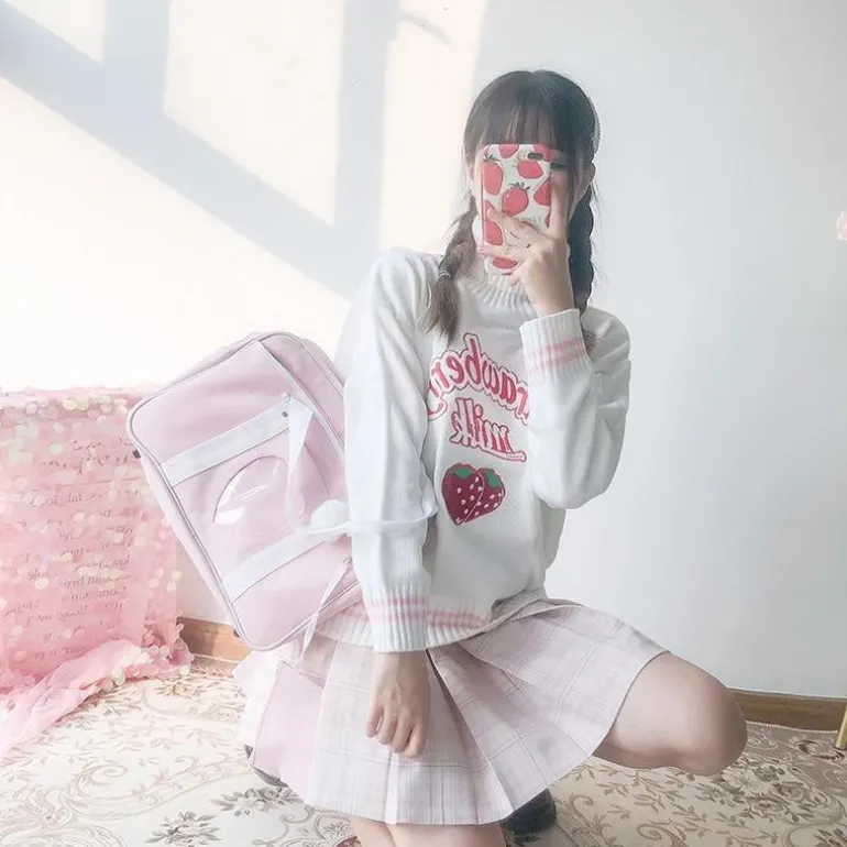 Strawberry Milk Knit Sweater