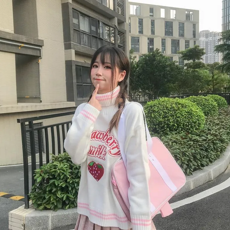 Strawberry Milk Knit Sweater