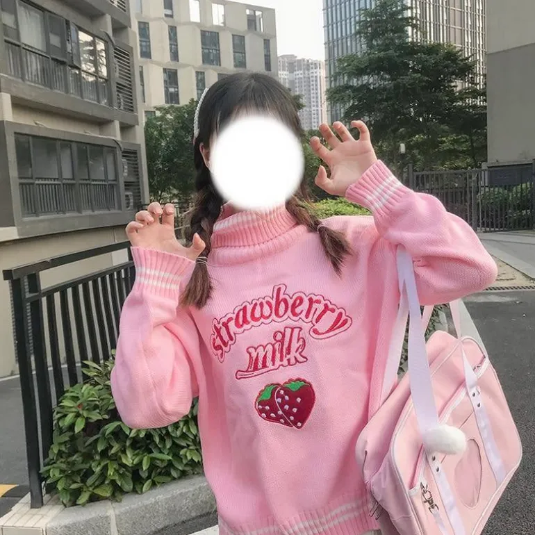 Strawberry Milk Knit Sweater