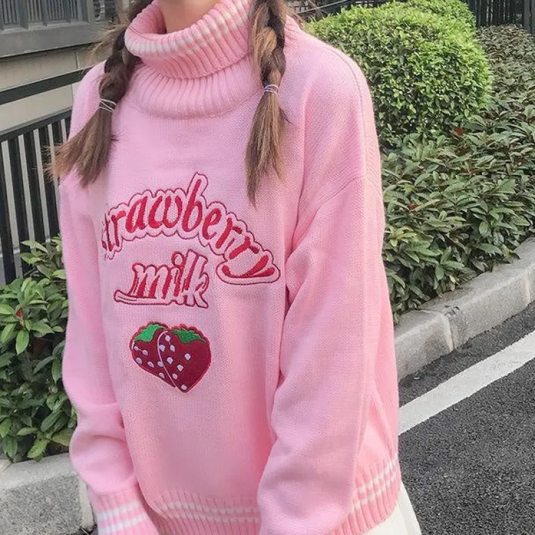 Strawberry Milk Knit Sweater