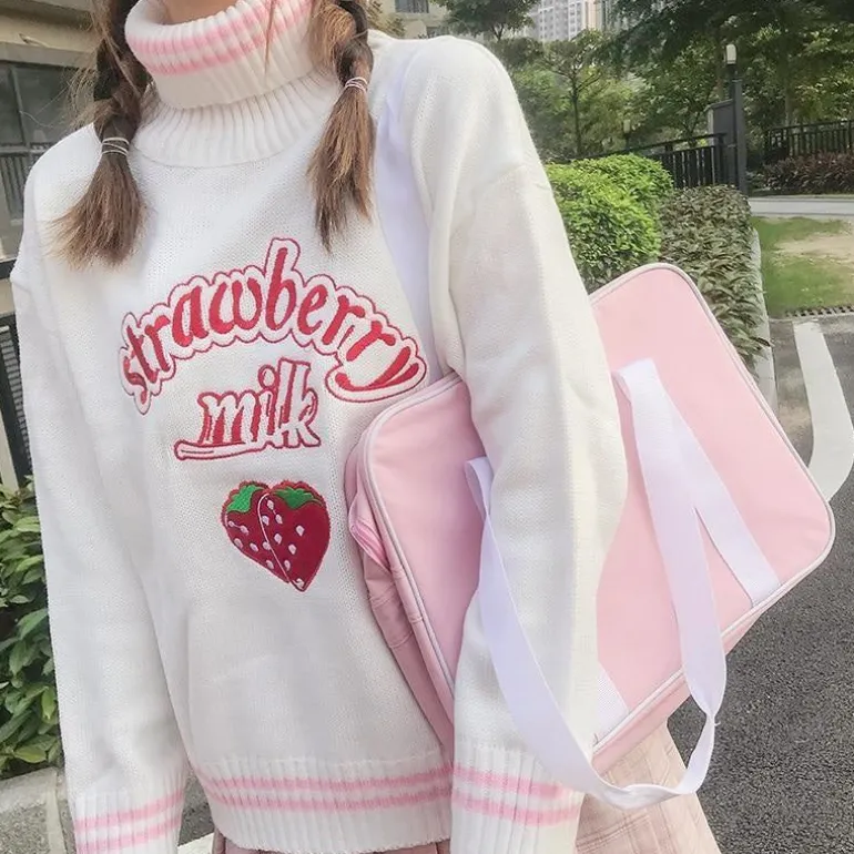 Strawberry Milk Knit Sweater