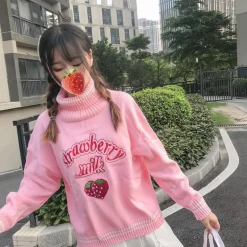 Strawberry Milk Knit Sweater
