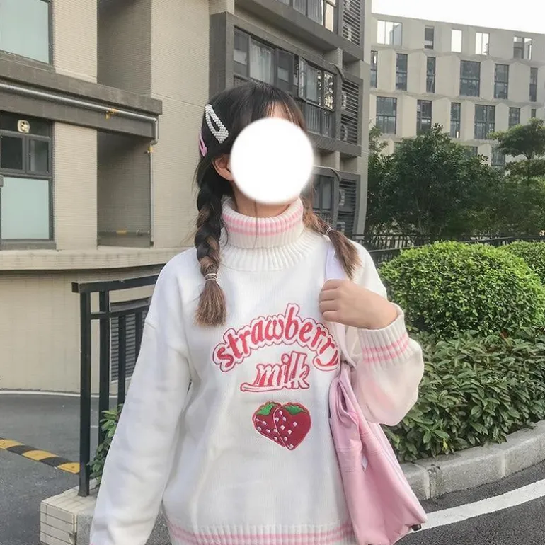 Strawberry Milk Knit Sweater