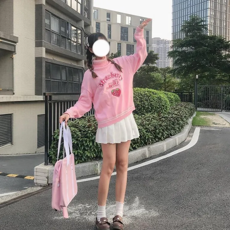 Strawberry Milk Knit Sweater