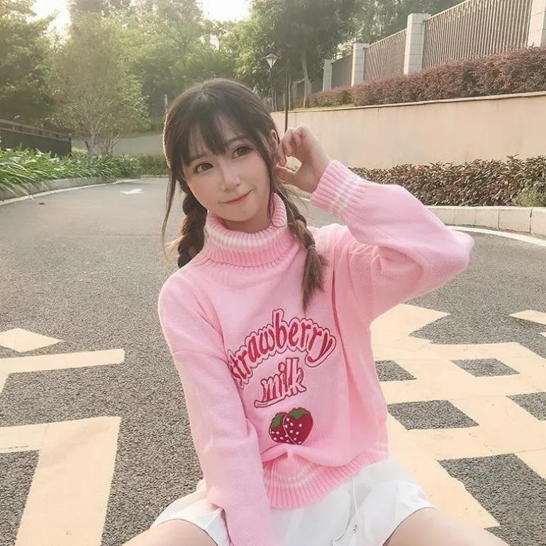 Strawberry Milk Knit Sweater