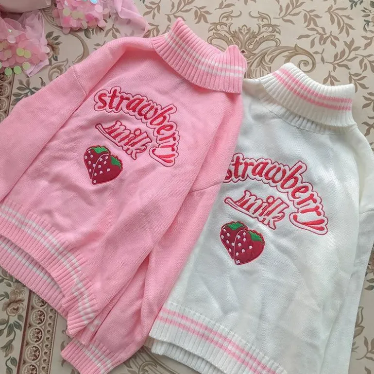 Strawberry Milk Knit Sweater