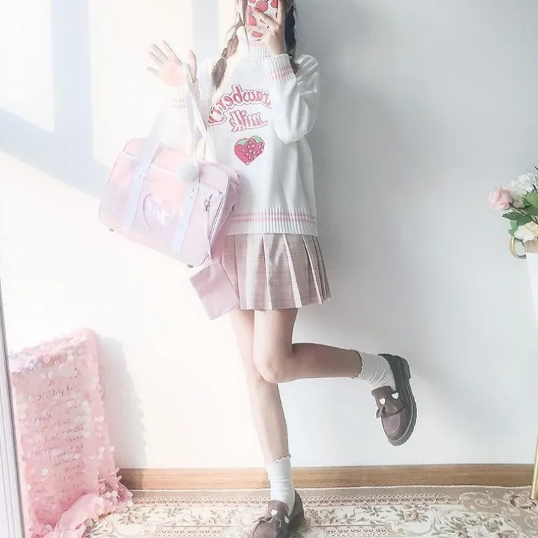 Strawberry Milk Knit Sweater