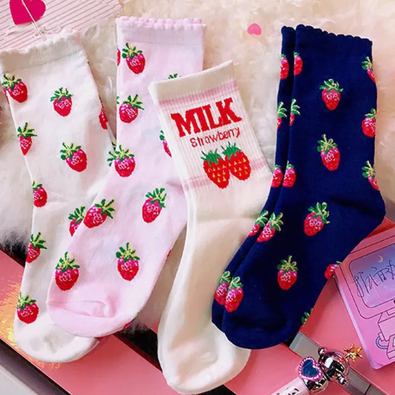 Strawberry Milk Socks