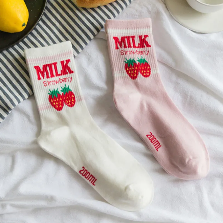 Strawberry Milk Socks