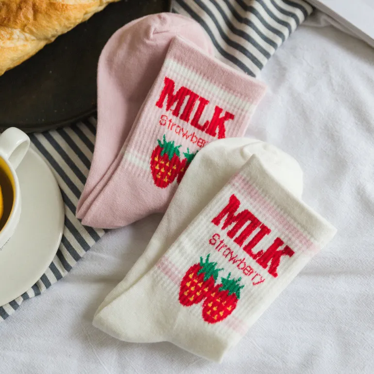 Strawberry Milk Socks
