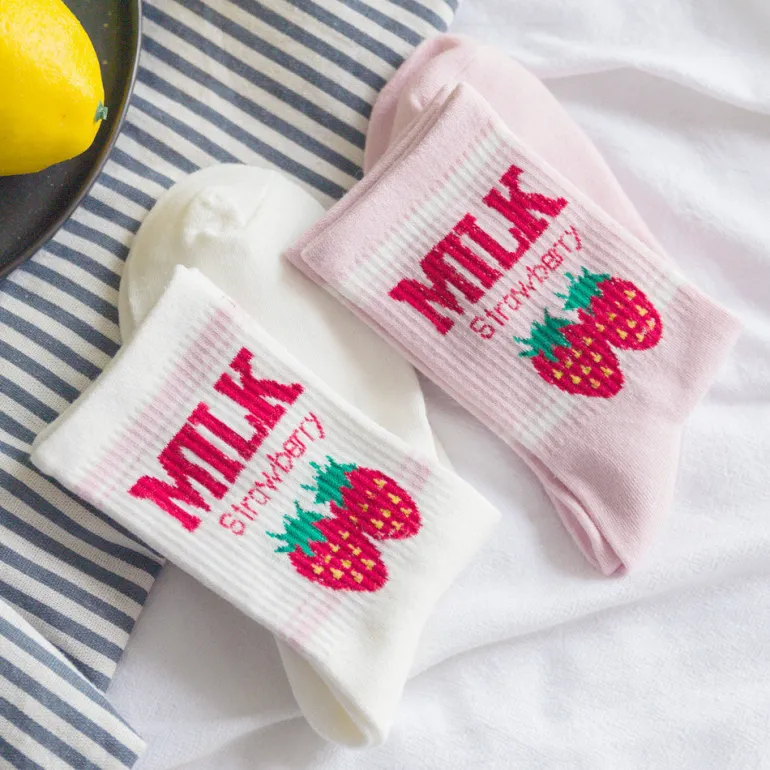 Strawberry Milk Socks