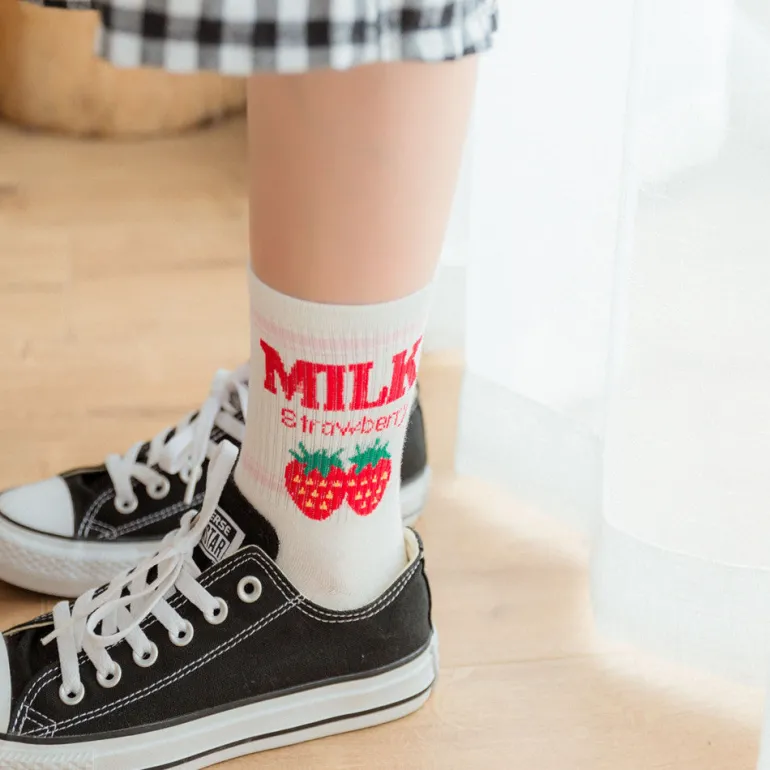 Strawberry Milk Socks
