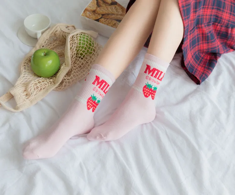 Strawberry Milk Socks