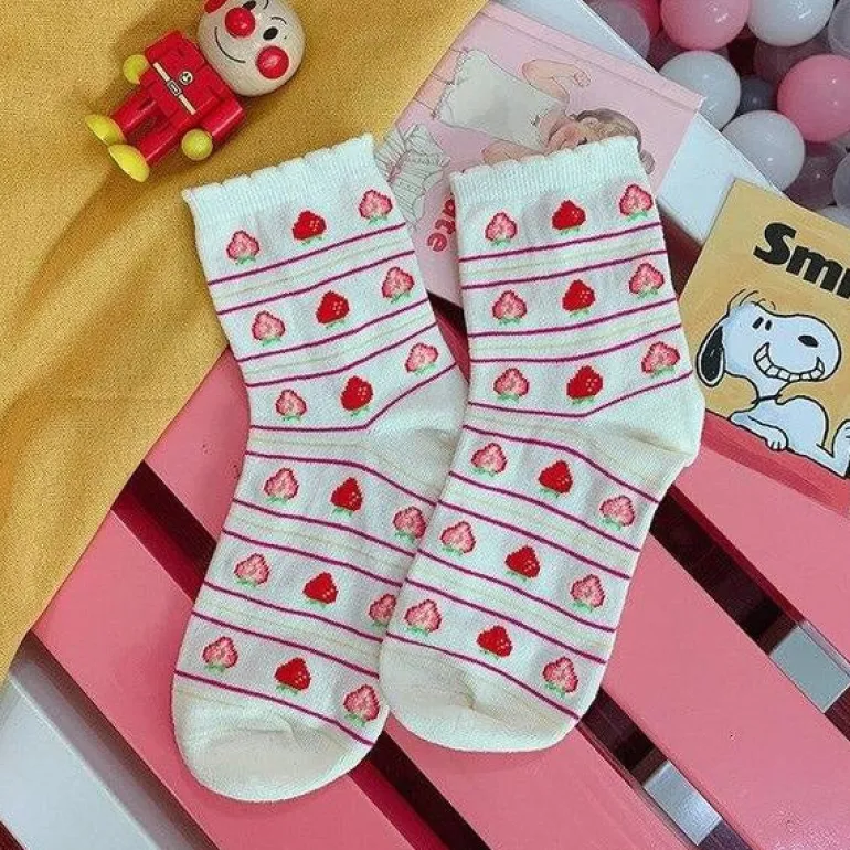 Strawberry Milk Socks