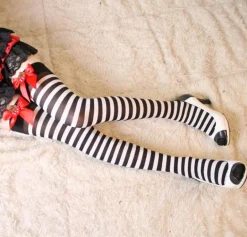 Strawberry Striped Stockings
