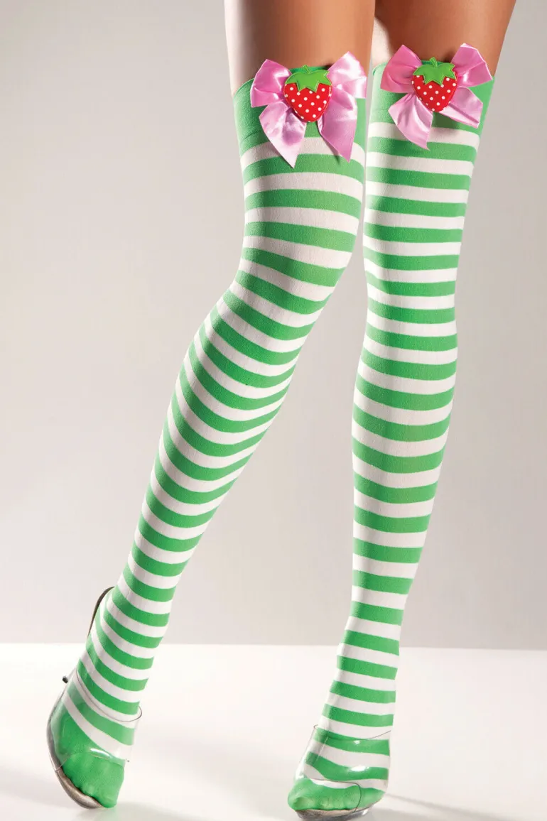 Strawberry Striped Stockings