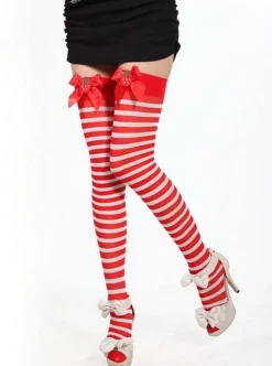 Strawberry Striped Stockings