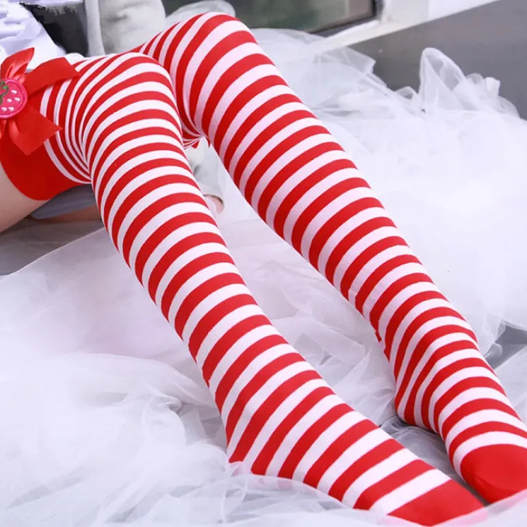 Strawberry Striped Stockings