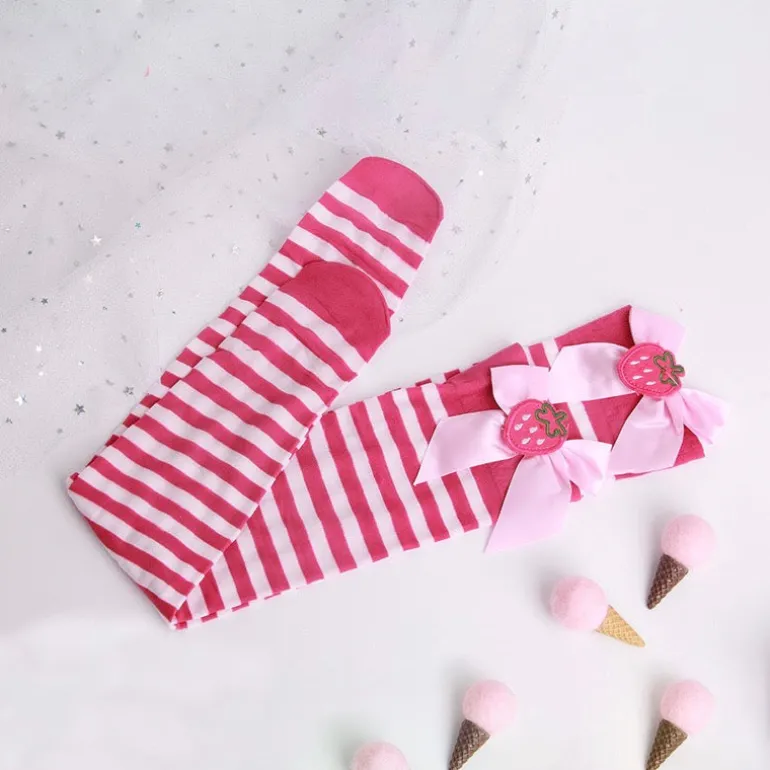 Strawberry Striped Stockings