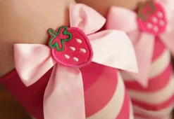 Strawberry Striped Stockings