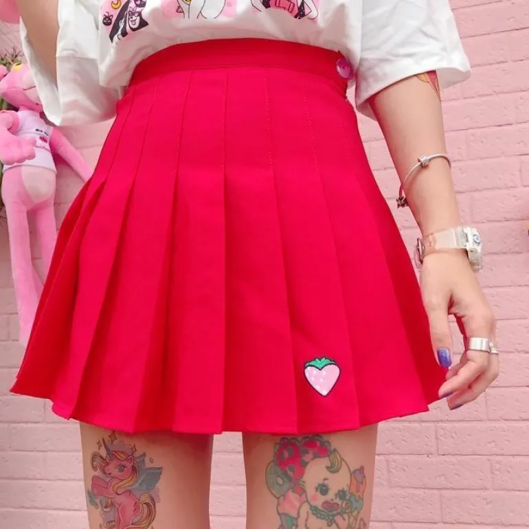 Strawberry Tennis Skirt