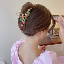 Strawberry Vine Hair Claw Clip