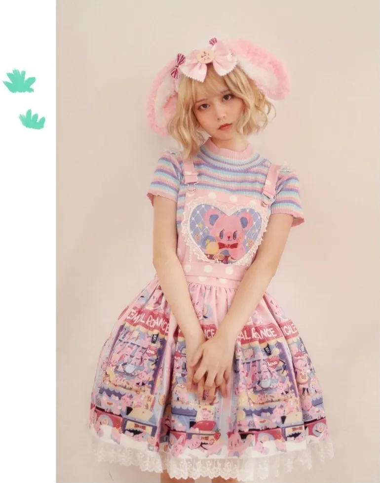 Strawbunny Ear Plush Headband