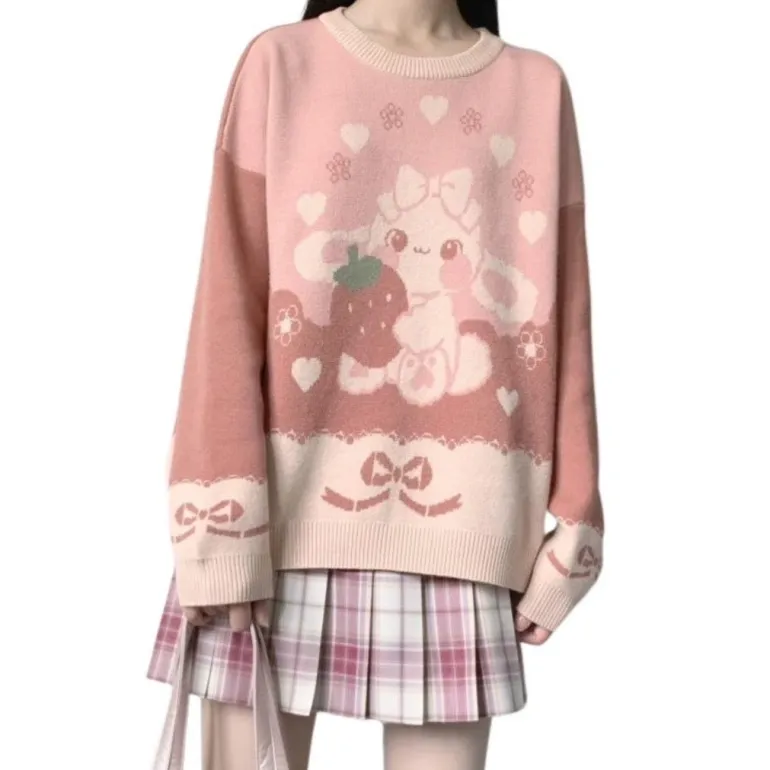 Strawbunny Knit Pullover