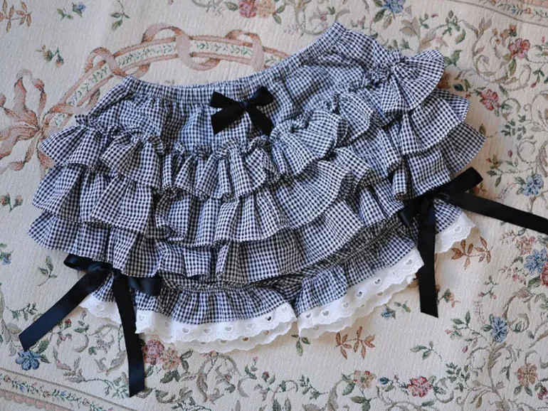 Striped Ruffled Bloomer Shorts