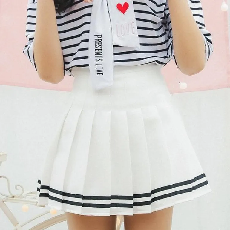 Striped Tennis Skirt