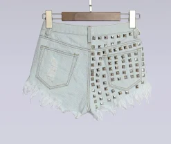 Studded Jean Shorts