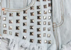 Studded Jean Shorts