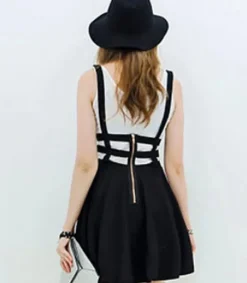 Suspender Cut-Out Dress