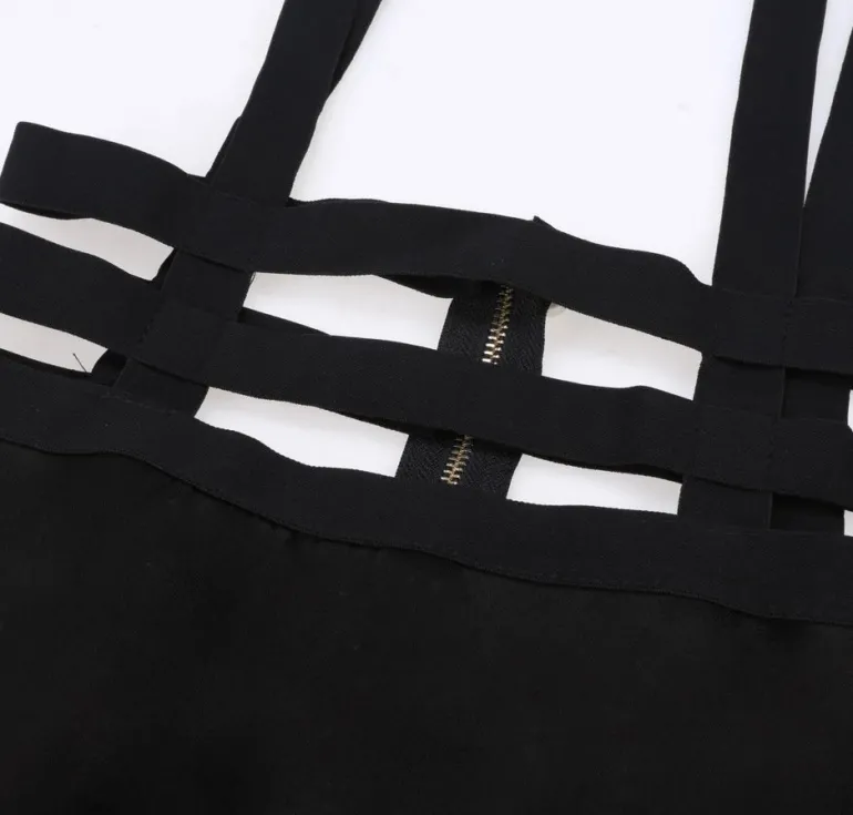 Suspender Cut-Out Dress