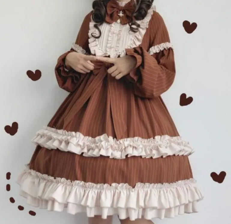 Sweet Brown Academia Dress