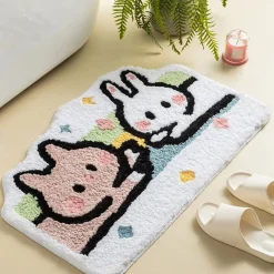 Sweet Bunny Friends Fluffy Floor Mat